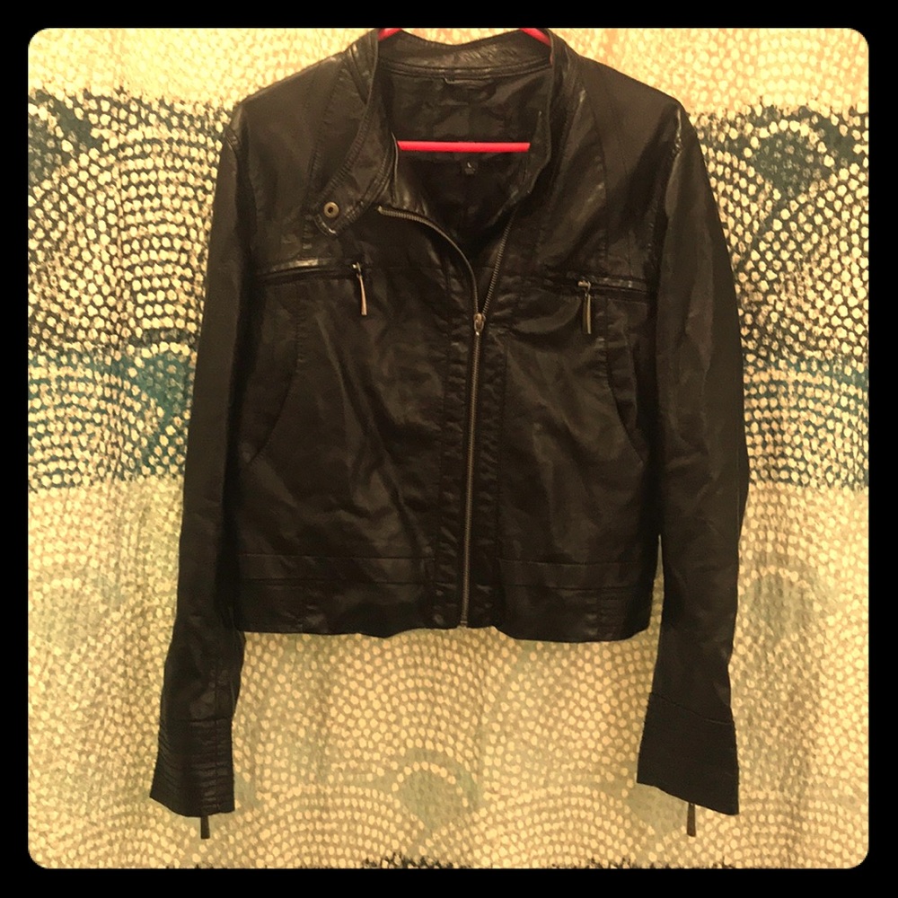 Faux leather jacket